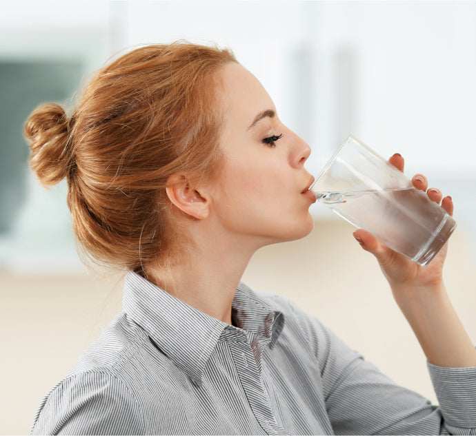 Woman drinking water