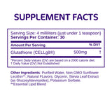 Liposomal Glutathione Liquid Supplement Facts