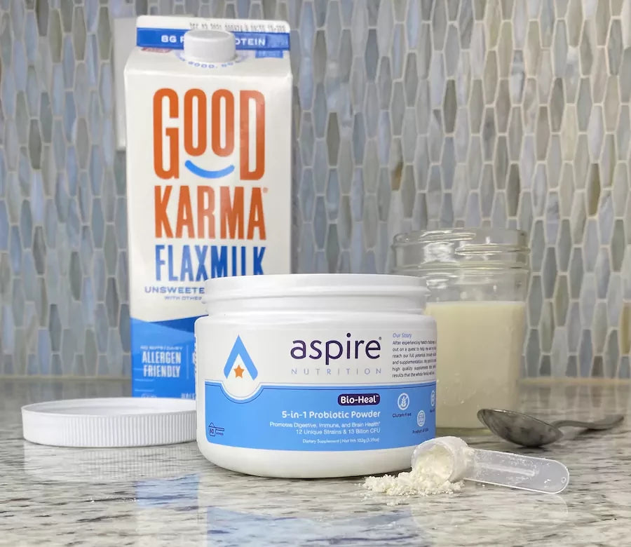 bio-heal-aspire-powder-kitchen-counter-with-flax-milk